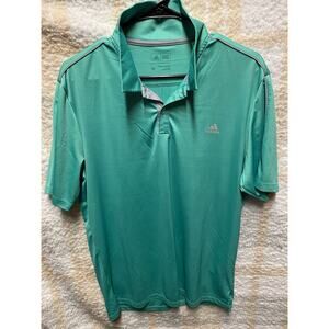 Mens Adidas Golf Polo Shirt M Green Athletic